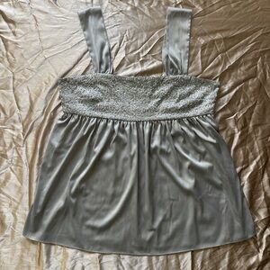 New York & Company Silver Camisole Top